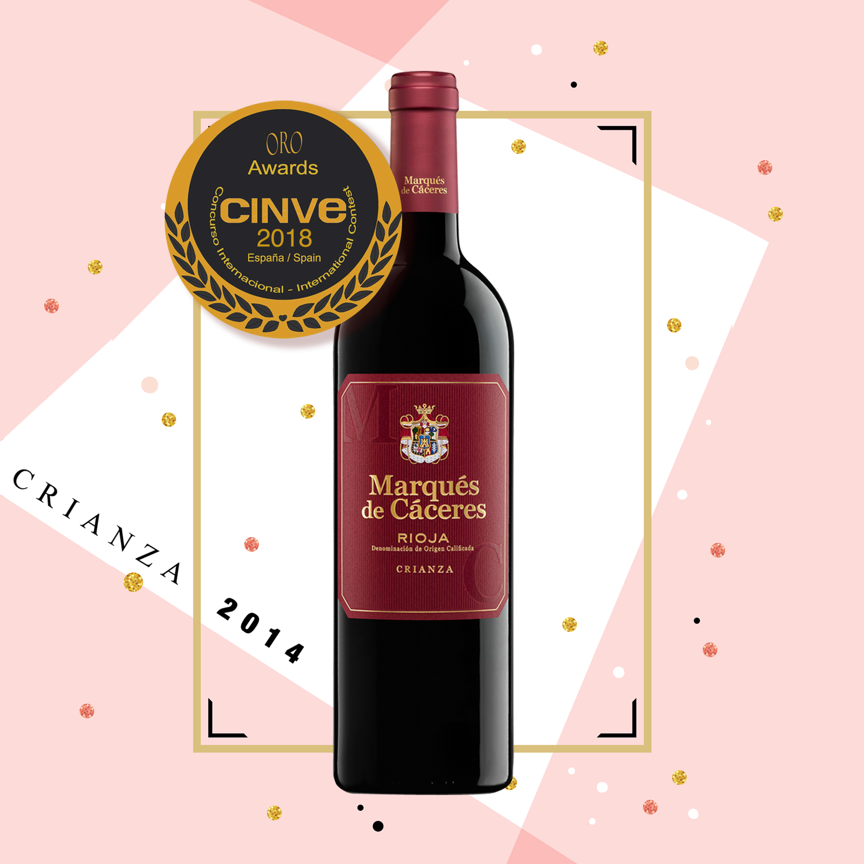 CINVE 2018. Medalla de Oro - Crianza 2014
